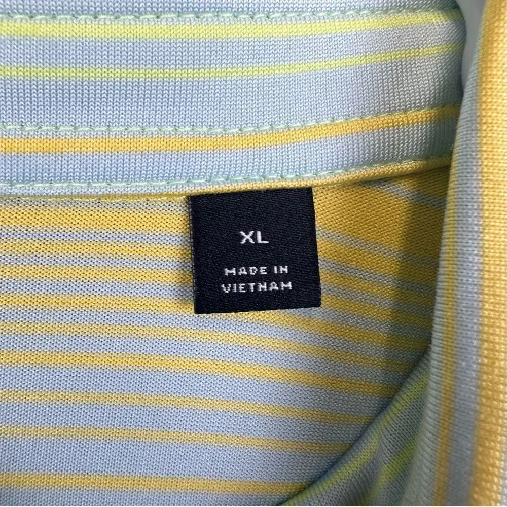 Dunning Polo Shirt Mens XL Colorful Striped Stretch TPC Piper Glen‎ Golf Casual